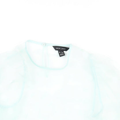 Womens UK Size 6 New Look Green Basic T-Shirt