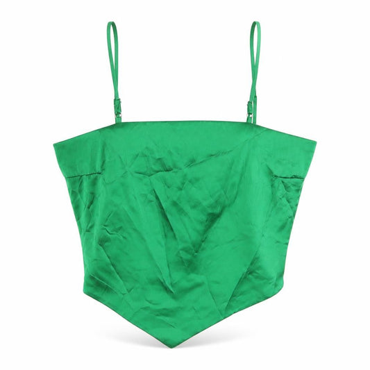 Womens UK Size L Stradivarius Green Camisole T-Shirt