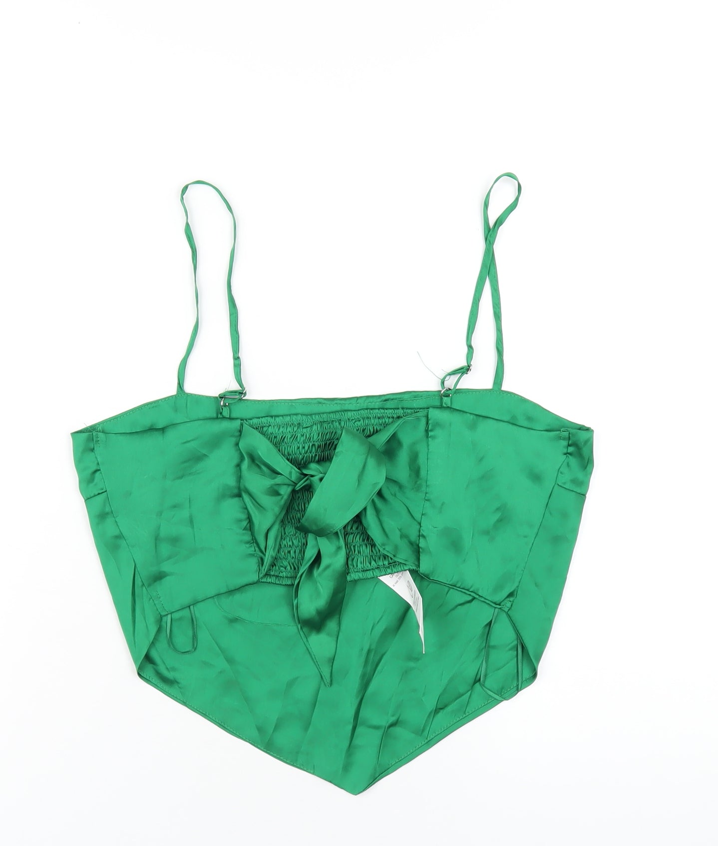 Womens UK Size L Stradivarius Green Camisole T-Shirt