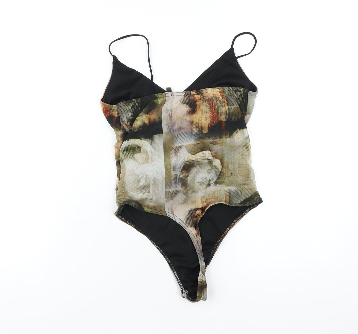 Womens UK Size 10 PRETTYLITTLETHING One-Piece Multicoloured Bodysuit