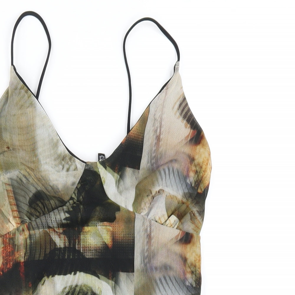 Womens UK Size 10 PRETTYLITTLETHING One-Piece Multicoloured Bodysuit