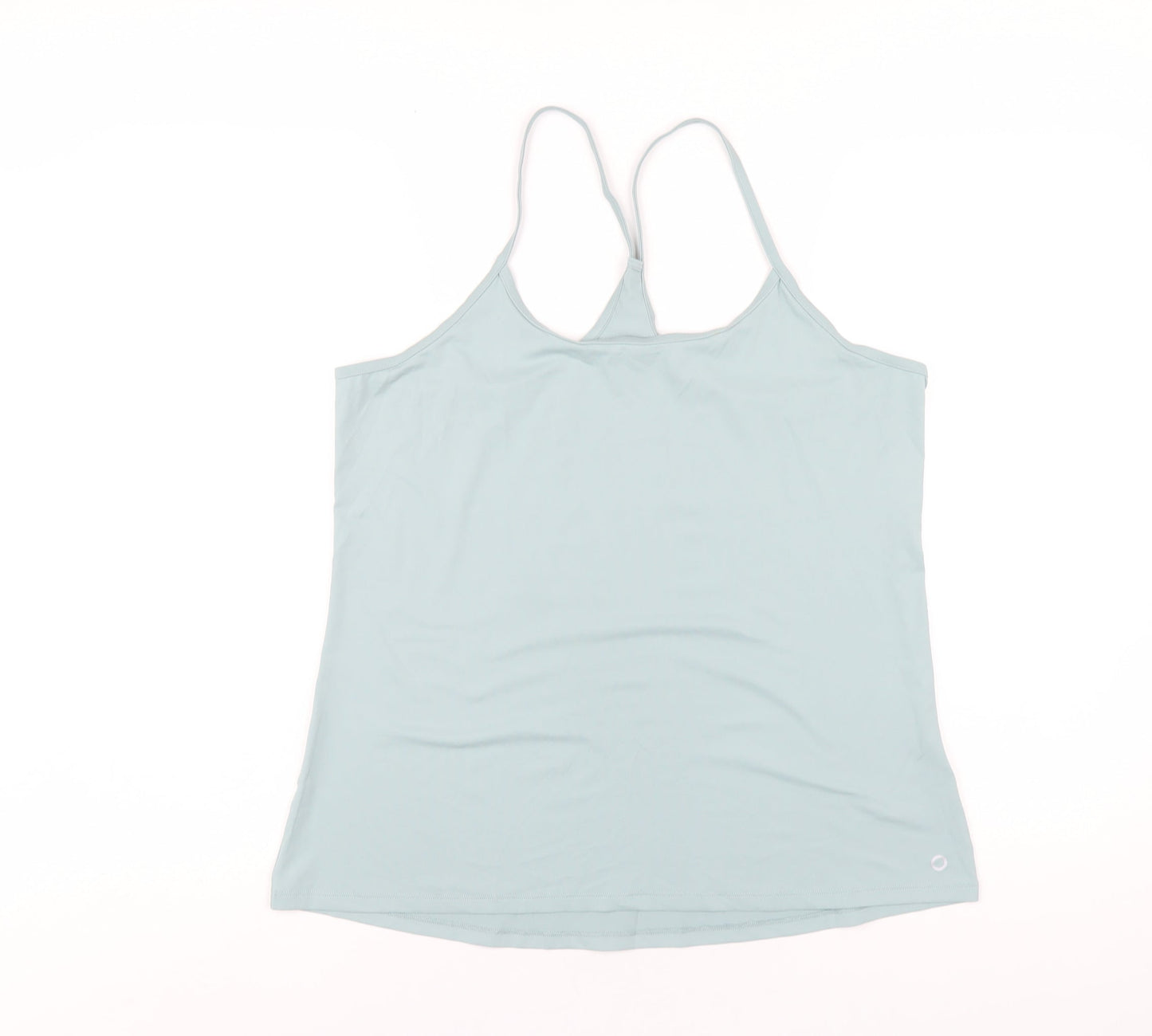 GOODMOVE Womens Green Polyester Camisole T-Shirt Size 18 Scoop Neck Pullover