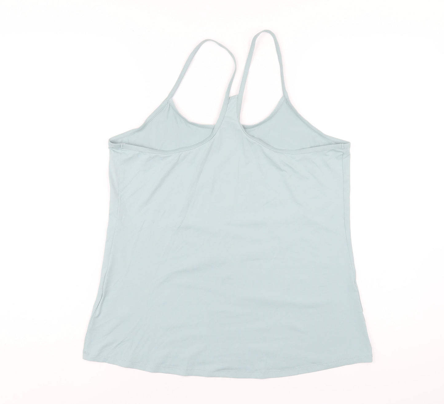 GOODMOVE Womens Green Polyester Camisole T-Shirt Size 18 Scoop Neck Pullover