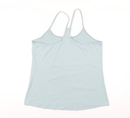 GOODMOVE Womens Green Polyester Camisole T-Shirt Size 18 Scoop Neck Pullover