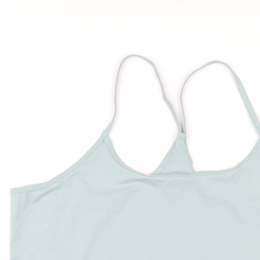 GOODMOVE Womens Green Polyester Camisole T-Shirt Size 18 Scoop Neck Pullover