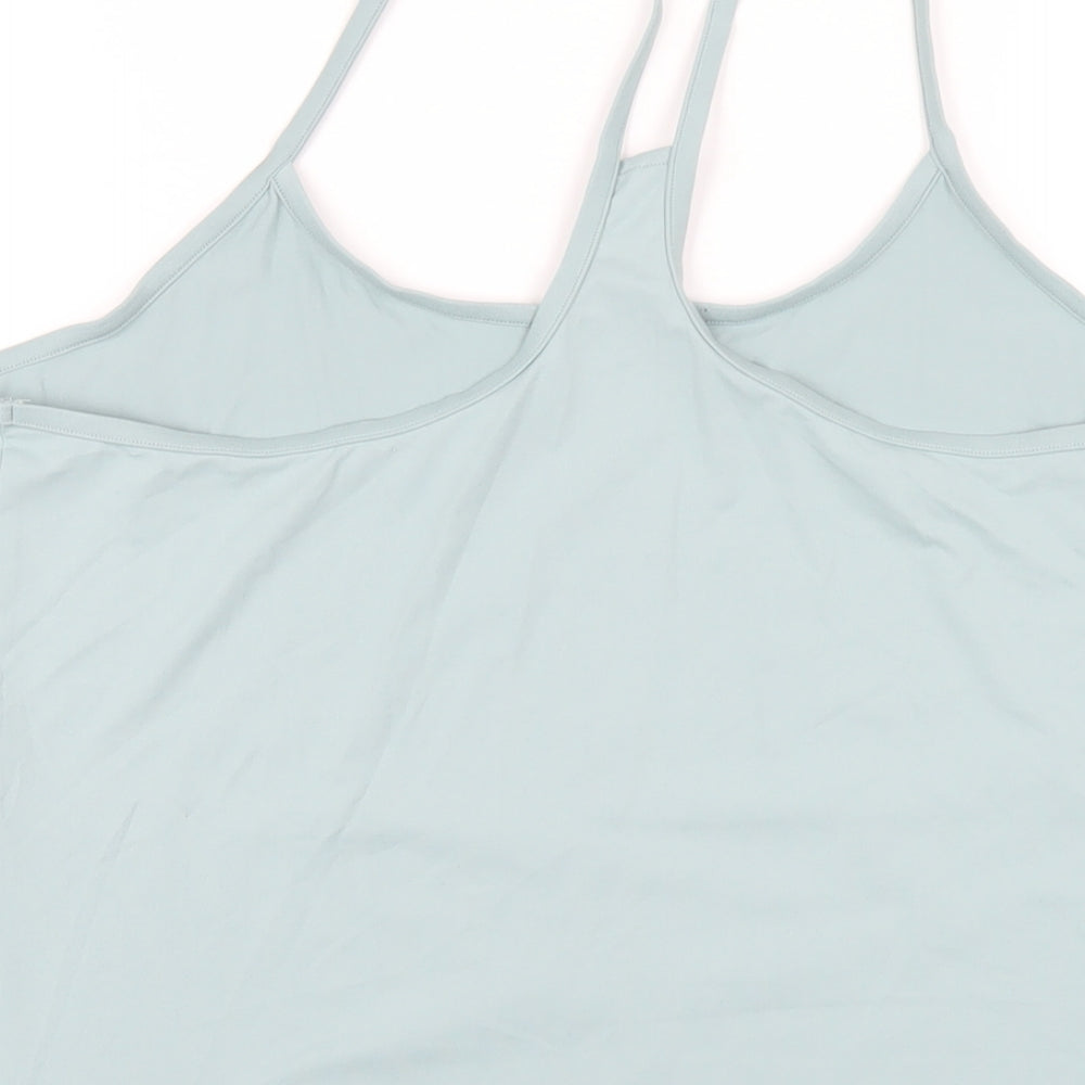 GOODMOVE Womens Green Polyester Camisole T-Shirt Size 18 Scoop Neck Pullover