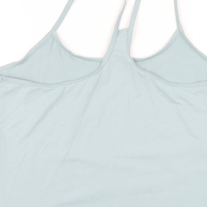 GOODMOVE Womens Green Polyester Camisole T-Shirt Size 18 Scoop Neck Pullover