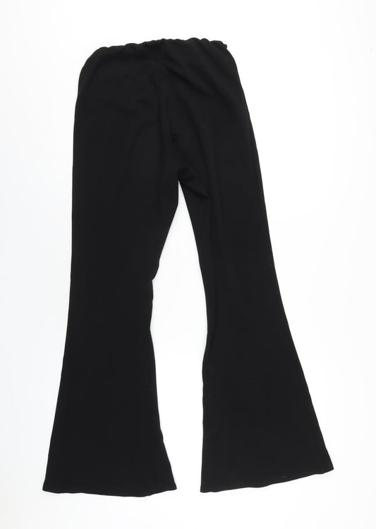 New Look Womens Black Polyester Trousers Size 12 L31 in Regular