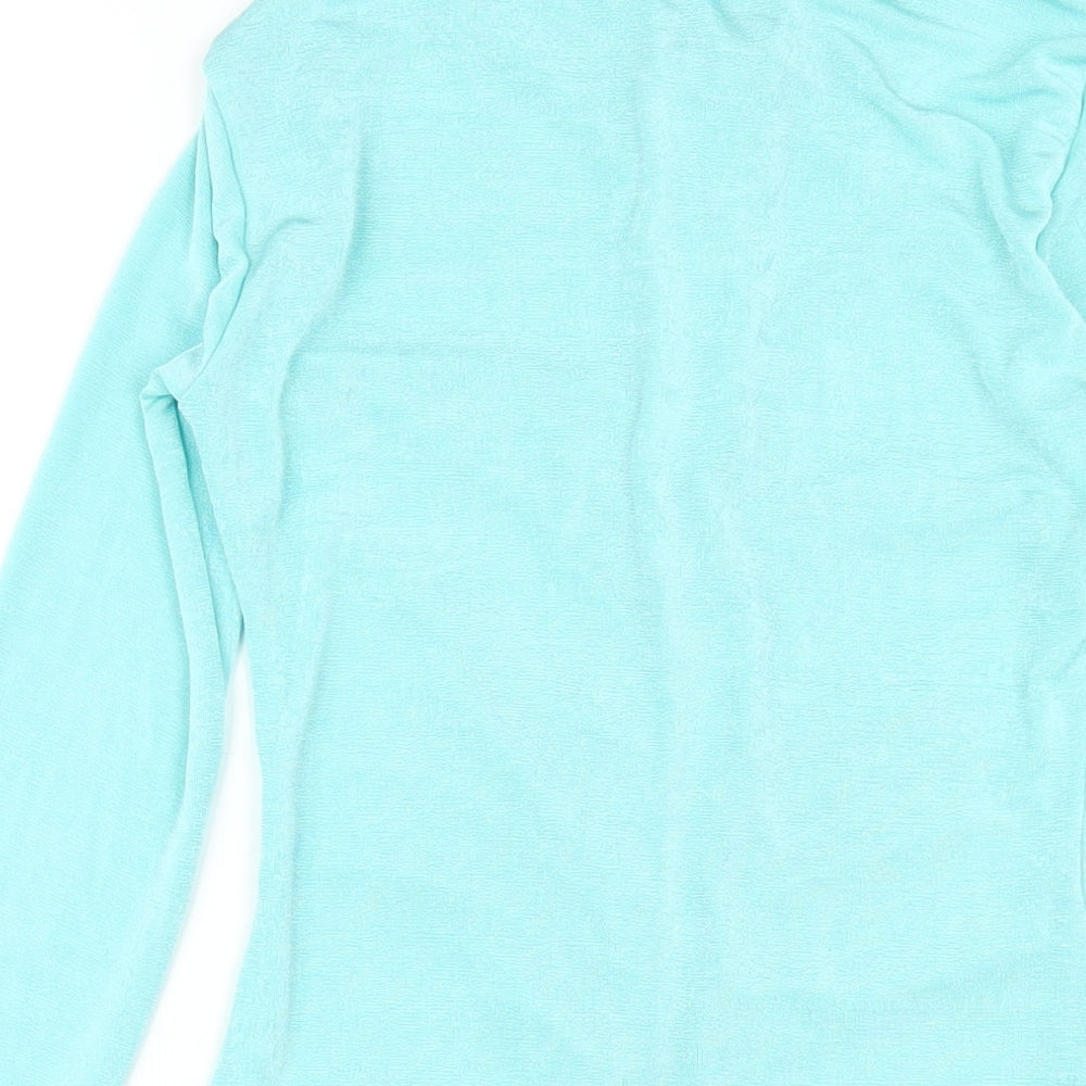 Missguided Womens Blue Polyester Bodycon Size 8 Collared Button