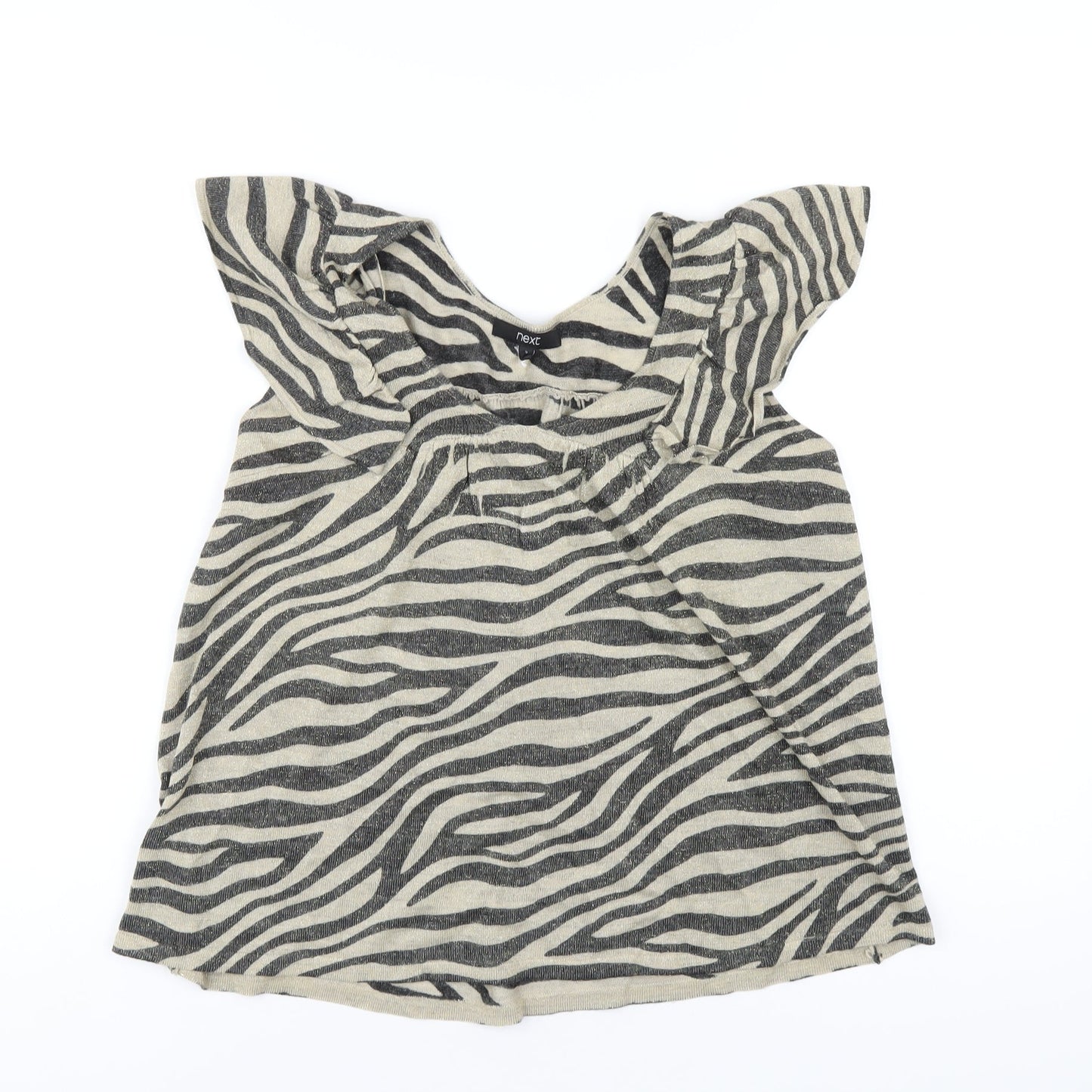 Womens UK Size S NEXT Beige Basic T-Shirt