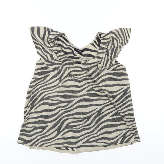 Womens UK Size S NEXT Beige Basic T-Shirt