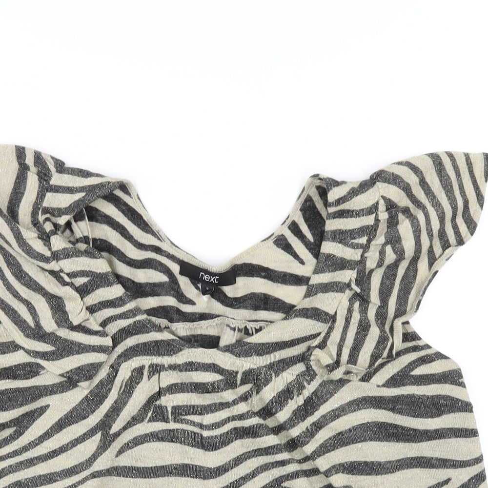 Womens UK Size S NEXT Beige Basic T-Shirt