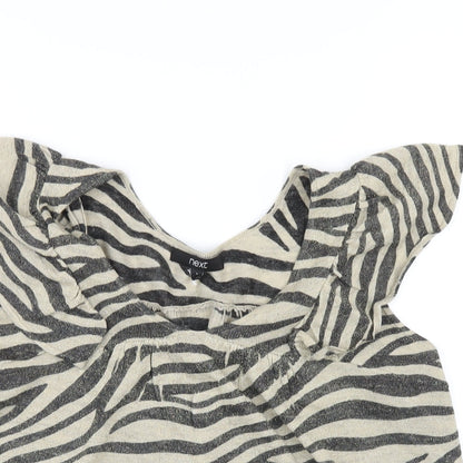 Womens UK Size S NEXT Beige Basic T-Shirt