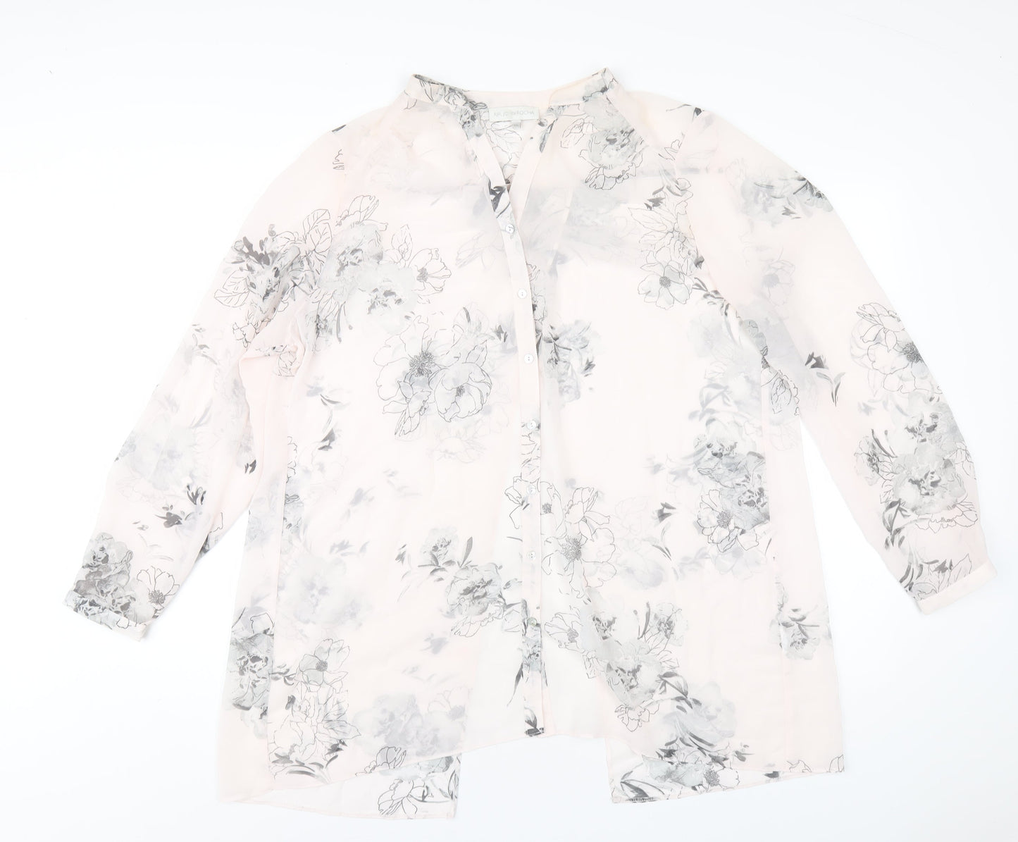 Womens UK Size 16 RJR.John Rocha Pink Basic Button-Up