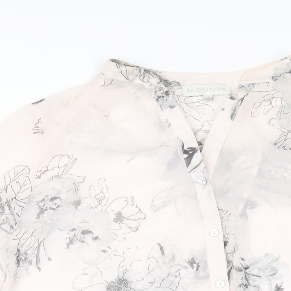 Womens UK Size 16 RJR.John Rocha Pink Basic Button-Up