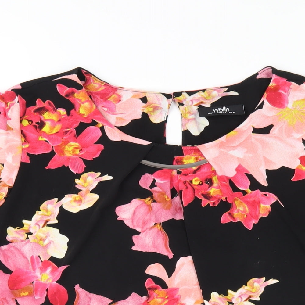 Womens UK Size 14 Wallis Multicoloured Basic T-Shirt