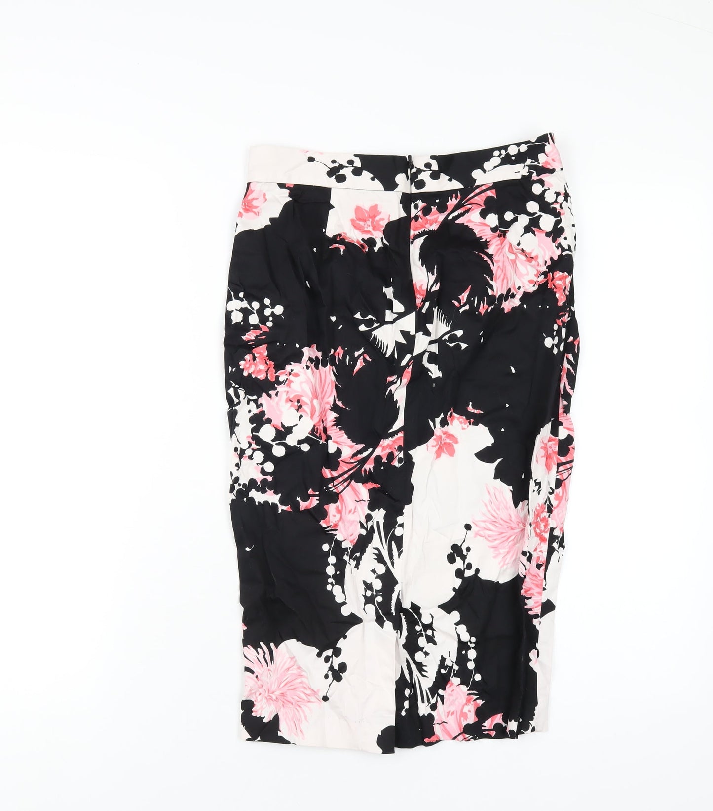 French Connection Womens Multicoloured Geometric Cotton Straight & Pencil Skirt Size 10 Zip