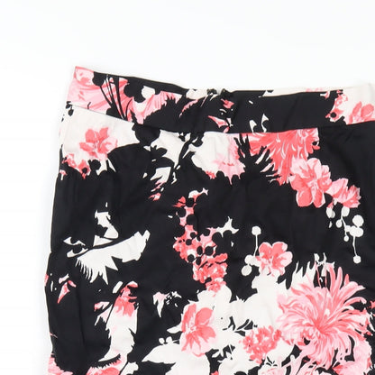 French Connection Womens Multicoloured Geometric Cotton Straight & Pencil Skirt Size 10 Zip