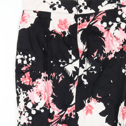 French Connection Womens Multicoloured Geometric Cotton Straight & Pencil Skirt Size 10 Zip