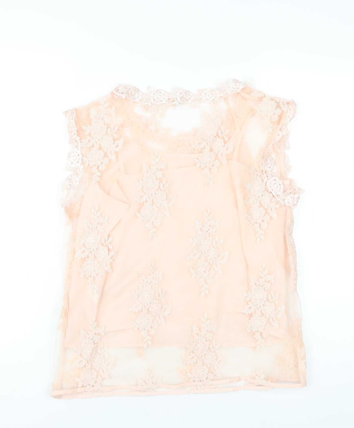 Womens UK Size 10 River Island Pink Basic T-Shirt