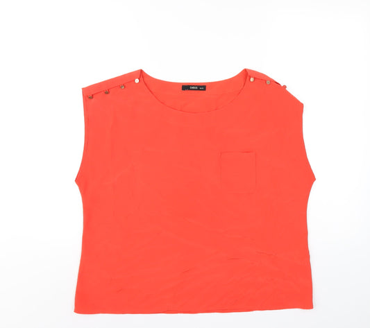 Womens UK Size 16 Oasis Red Basic T-Shirt