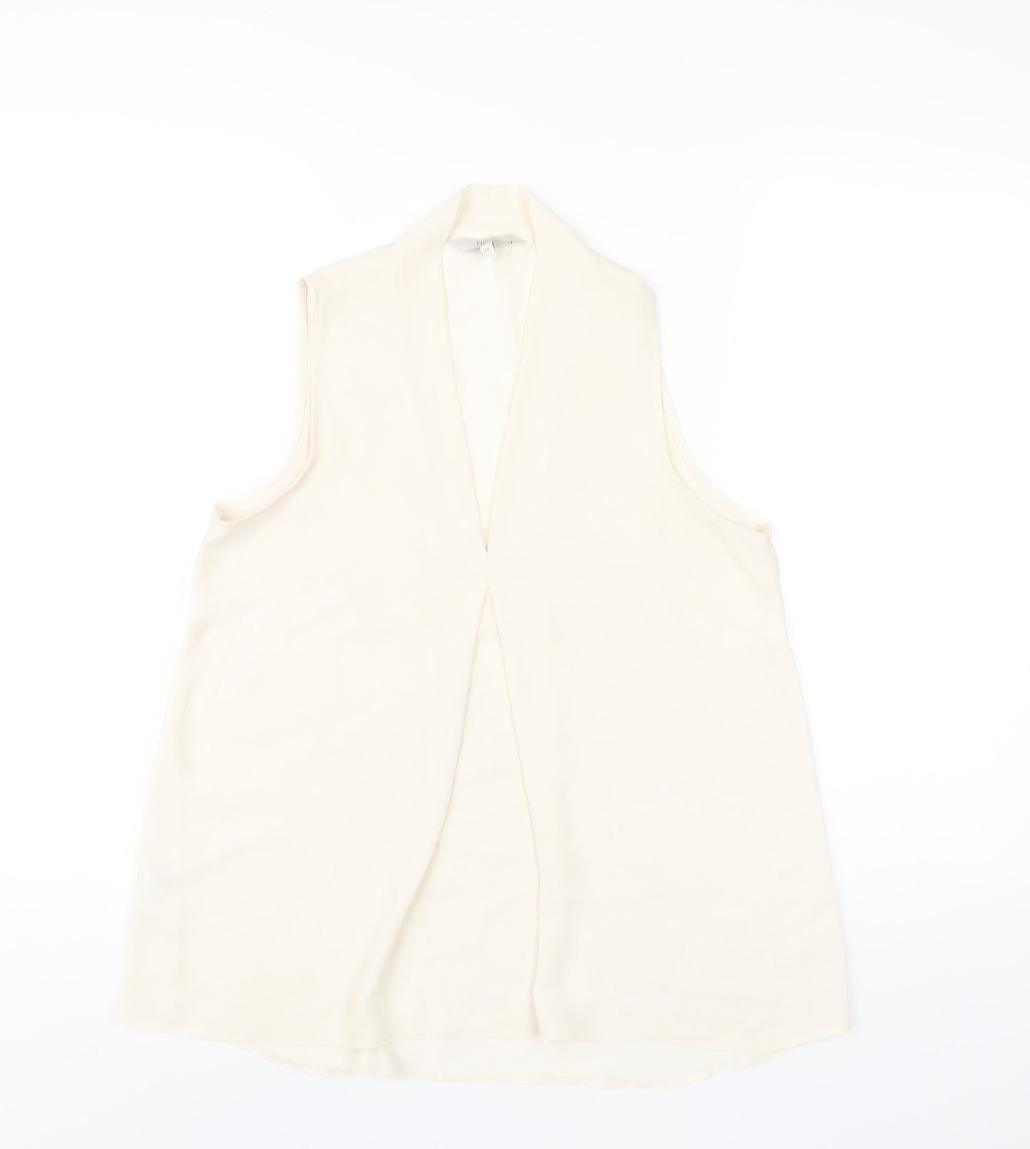 Womens UK Size 10 NEXT Ivory Basic Tank
