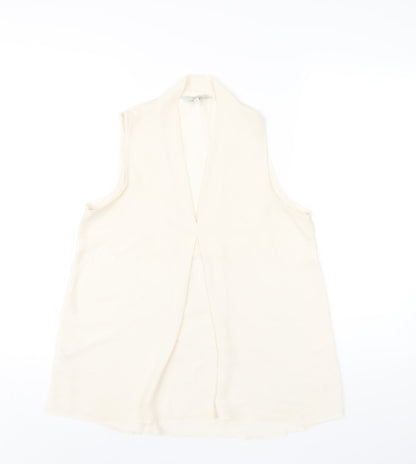 Womens UK Size 10 NEXT Ivory Basic Tank