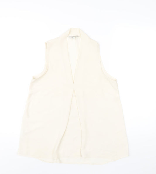 Womens UK Size 10 NEXT Ivory Basic Tank