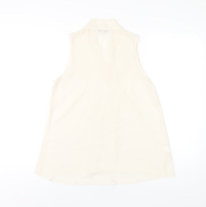 Womens UK Size 10 NEXT Ivory Basic Tank