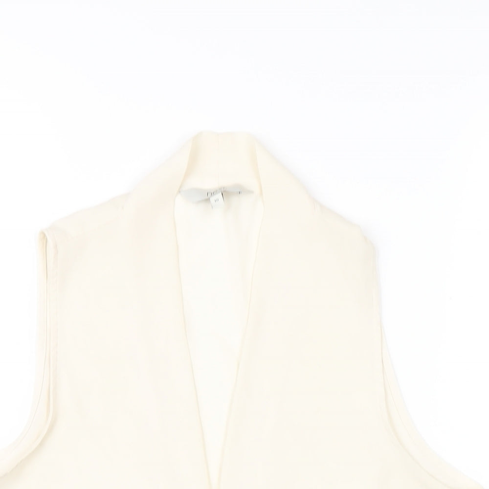 Womens UK Size 10 NEXT Ivory Basic Tank