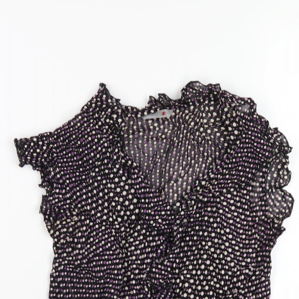 Womens UK Size 12 Marks and Spencer Purple Basic Blouse