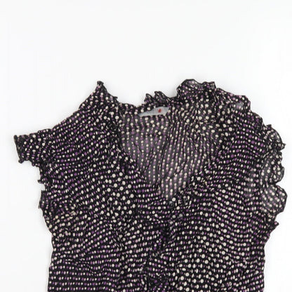 Womens UK Size 12 Marks and Spencer Purple Basic Blouse