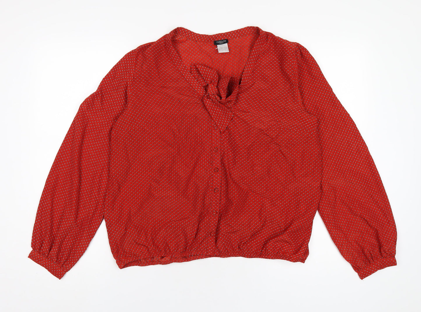 Womens UK Size 14 La Redoute Red Basic Blouse