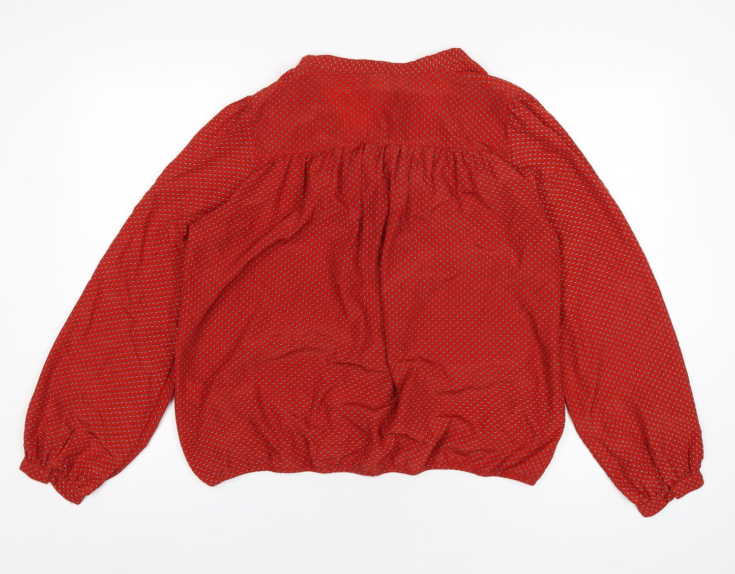 Womens UK Size 14 La Redoute Red Basic Blouse