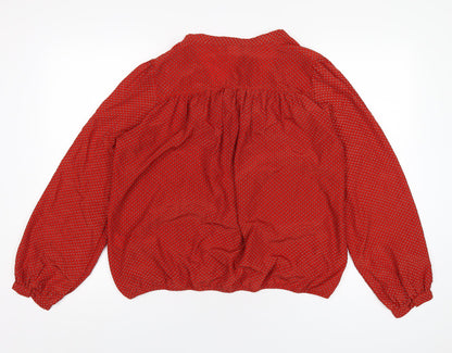 Womens UK Size 14 La Redoute Red Basic Blouse