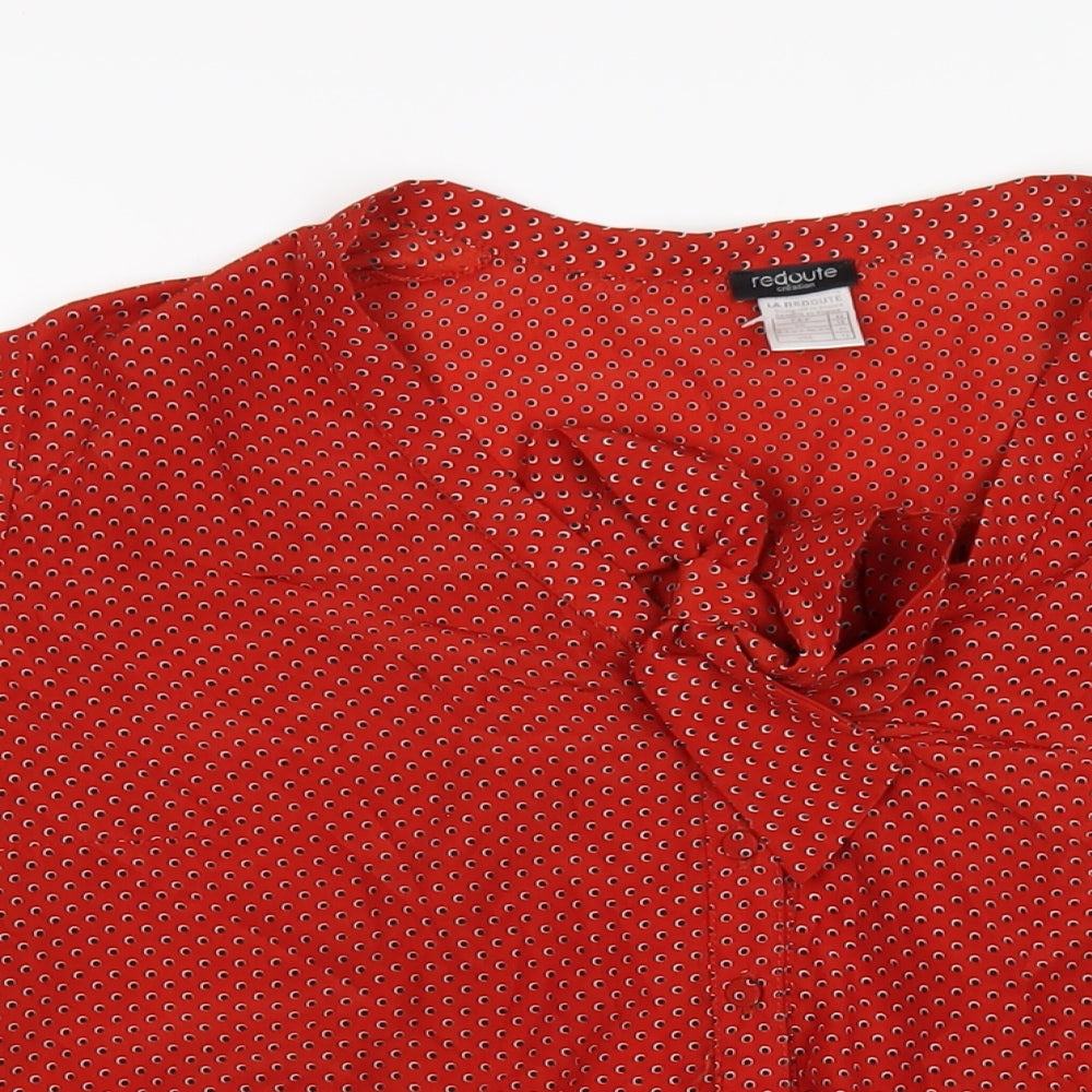 Womens UK Size 14 La Redoute Red Basic Blouse