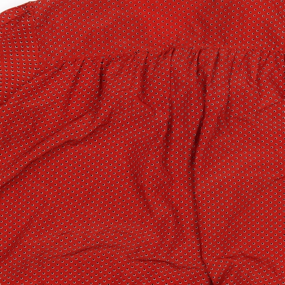 Womens UK Size 14 La Redoute Red Basic Blouse