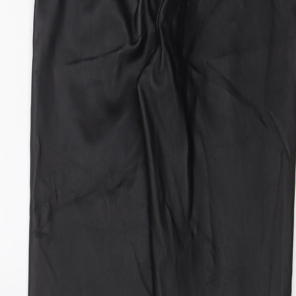 Hanel Hante Womens Black Polyurethane Trousers Size S L27 in Regular - Buttons