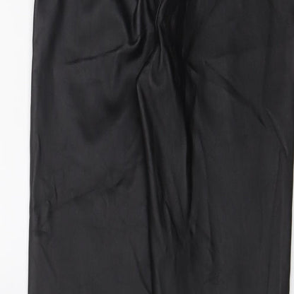 Hanel Hante Womens Black Polyurethane Trousers Size S L27 in Regular - Buttons