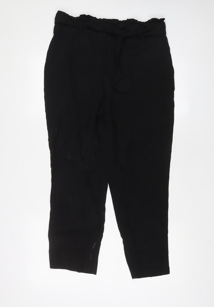 Womens UK Size M Zara Regular Fit  Black Trousers
