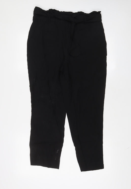 Womens UK Size M Zara Regular Fit  Black Trousers