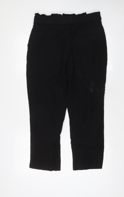 Womens UK Size M Zara Regular Fit  Black Trousers