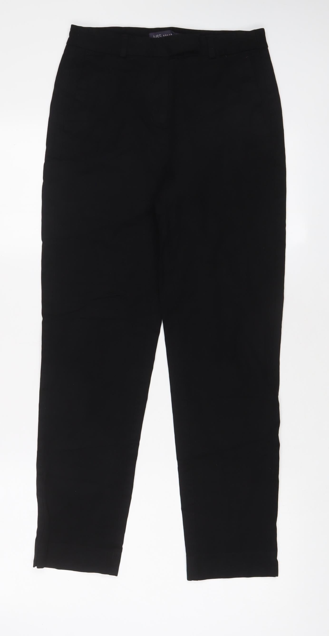 Womens UK Size 8 Marks and Spencer Regular Fit  Black Trousers