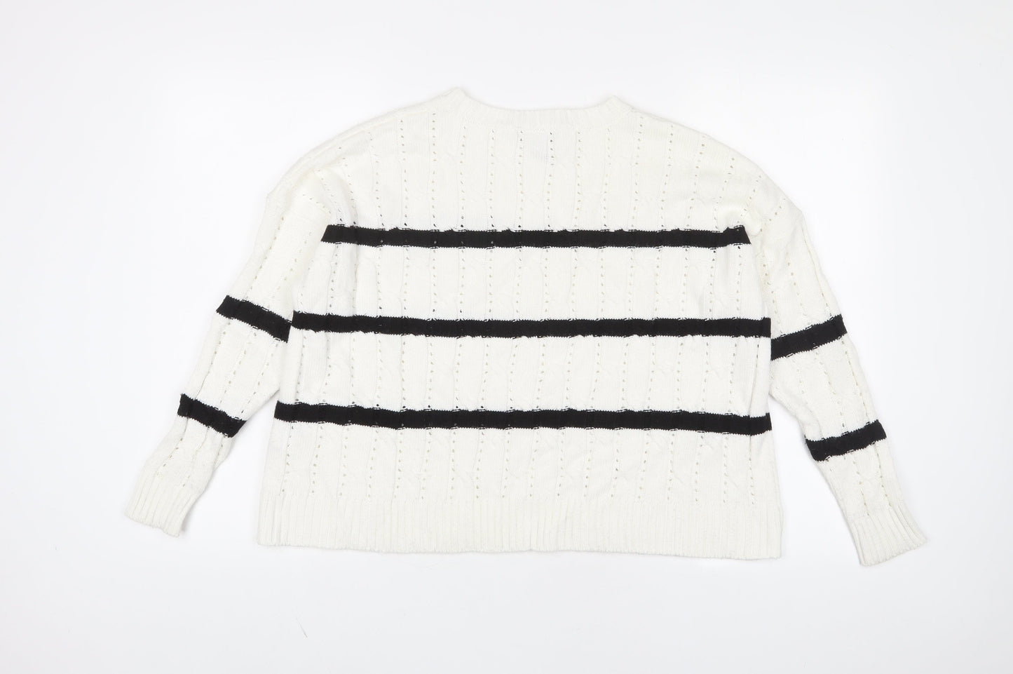 Womens UK Size XS New Look White Pullover Jumper