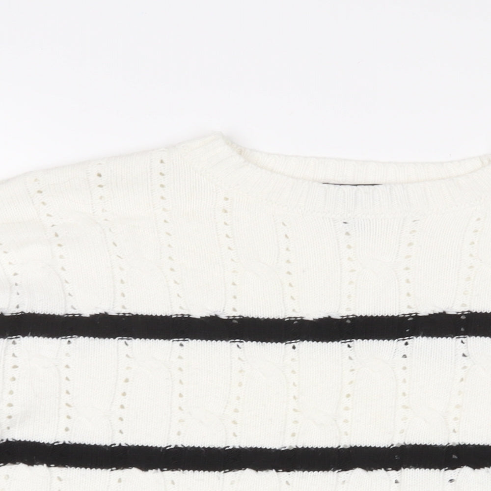 Womens UK Size XS New Look White Pullover Jumper