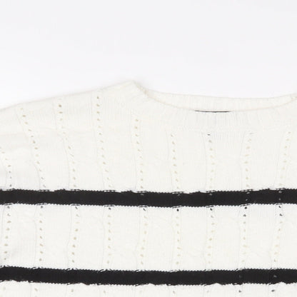 Womens UK Size XS New Look White Pullover Jumper