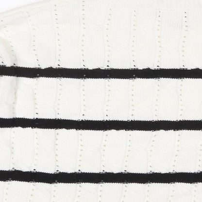 Womens UK Size XS New Look White Pullover Jumper
