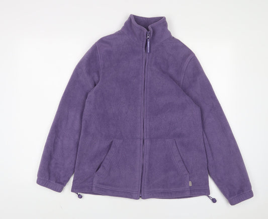 Maine Womens Purple Jacket Size 12 Zip - Zip Pockets