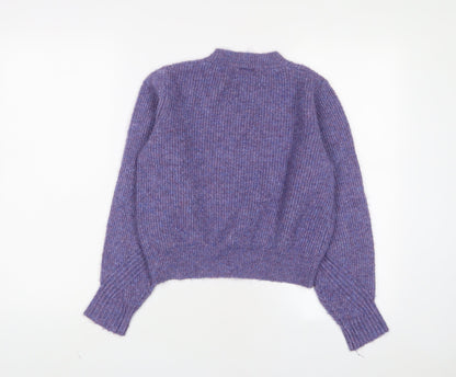 Womens UK Size L Noisy may Purple Pullover Jumper