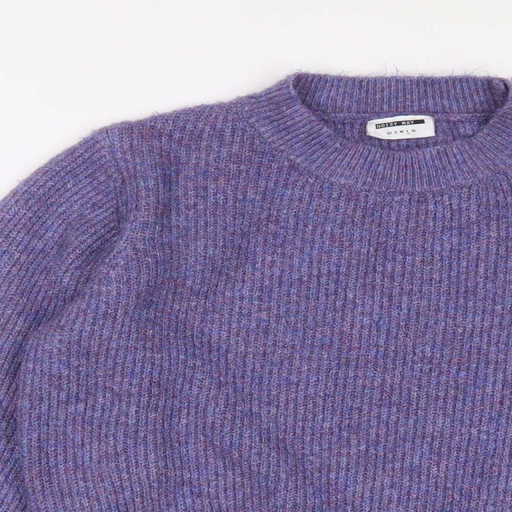 Womens UK Size L Noisy may Purple Pullover Jumper